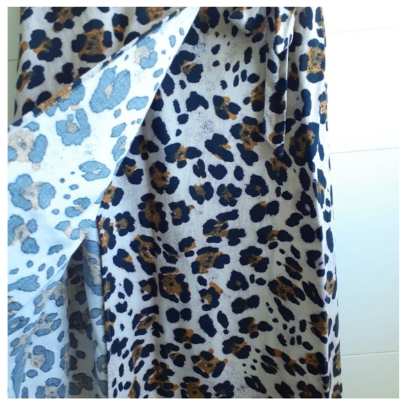 Leopard Print S Midi Skirt Wrap Animal Print Leopard Cheetah Lightweight - Picture 3 of 5